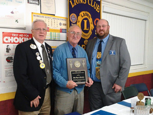 Roger Harrison with the Robert J. Uplinger Award.